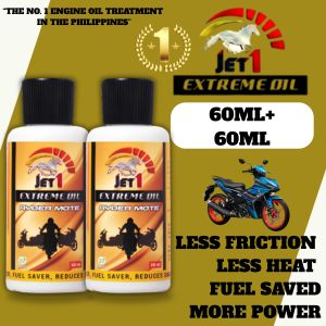 JET 1 Extreme Oil Engine Protector & Additive oil - Anti Friction 60ml+60ml Fuel Saved for Gas and Diesel