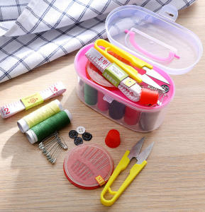 🔝 Original Mini Sewing Machine Portable Needlework Cordless Hand Held Manual Stitch Fabric Handy Tool DIY for Cloth Clothes Fabrics Handicrafts Home Travel Use