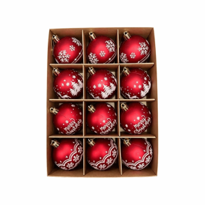HOTOTO 12Pcs 6cm Christmas Ball Ornaments Reusable Colorful Christmas Baubles Gifts Matte Finish Christmas Tree Ornaments Xmas Decorative