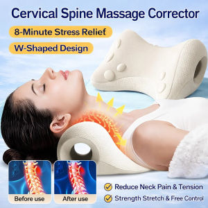 Cervical Traction Device Pillow W-shaped Cervical Massager Neck and Shoulder Stretcher Cervical Spine Corrector Pain Relief 颈椎按摩矫正器