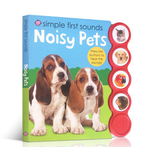 Simple first sound book: noisy pets pet button sound cardboard book 0-3 year old baby cognitive enlightenment picture book animal sounds children explore toys