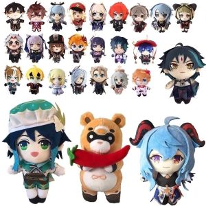 20Cm Game Genshin Impact Arataki itto Hu Tao XIAO Zhongli Morax Kamisato Ayato Tartaglia Klee Barbatos Plush Doll Pillows Kids Gift