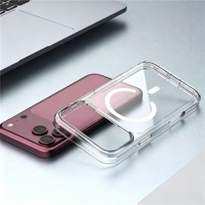 Original Magnetic Transparent Shockproof Hard Case for iPhone 18Pro 17Pro 18Pro Max 17Pro Max For Magsafe Fundas Clear Cover