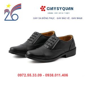 Giày Da Nam 1706 Đế Lót Vàng Đế Cao Su Có May Chỉ Dù Chắc Chắn.