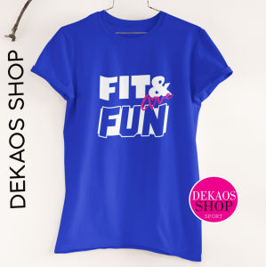 KAOS OLAHRAGA WANITA SENAM ZUMBA AEROBIC POUNDFIT YOGA GYM RUNNING / KAOS SENAM WANITA DEKAOS SHOP 2936 FIT N FUN