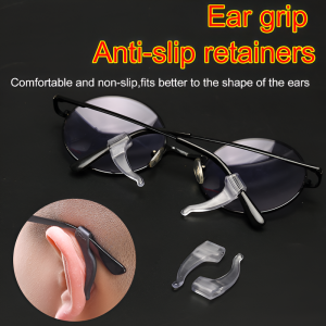 Transparent Silicone Ear Hooks for Anti-Slip Eyeglasses Available in Small Medium and Large Sizes - Perfect Eyewear Accessory for Fashionable and Comfortable Frame Glasses.
