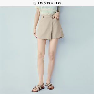 GIORDANO Women Shorts Lightweight Stretch Cotton Skorts Mid Rise Loose Fit Fashionable Casual Shorts 13406318