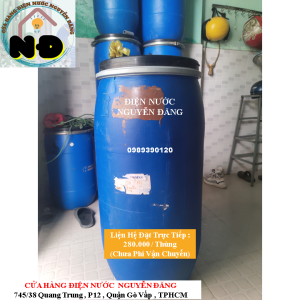 (Hỏa Tốc SLL Xin Liên Hệ) (Tặng Đai Sắt ) Thùng Phi Nhựa Cũ 160L thùng phuy xanh thùng đựng nước... (mới 91%)