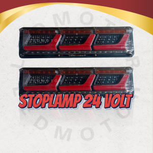 Stoplamp Variasi Boomerang Lampu Rem Belakang Running Truk 24 Volt - 1 Pasang