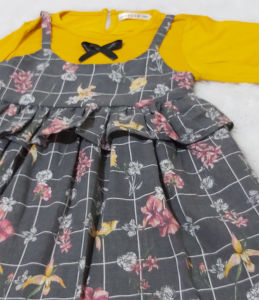 Dress Bunga Korea ABELLE - Baju untuk Anak Perempuan 1-4 tahun