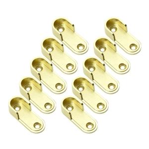 10pcs zincs hợp kim hình bầu dục tủ quần áo khung móc treo quần áo Rod ngăn chứa tủ quần áo dày hỗ trợ quần áo treo thanh phần cứng