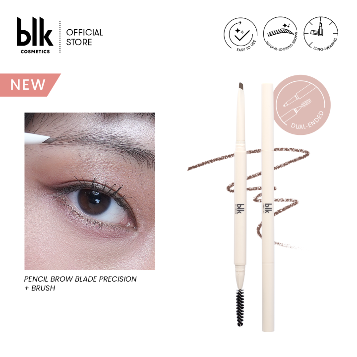 blk cosmetics daydream pencil brow blade precision + brush