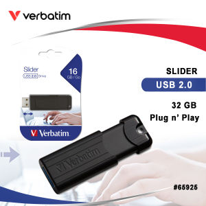 VERBATIM SLIDER USB FLASH DRIVE 128GB 64GB 32GB 16GB