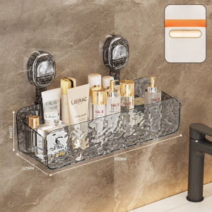 Bathroom rack bathroom storage rack heightened and thickened suction cup rack  Thickened toiletries storage shelf