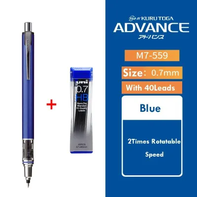 1pcs Uni Mechanical Pencil M5-559 0.3/0.5/0.7mm Lead Kuru Toga ADVANCE Low Center of Gravity Rotary lapiseira papeterie kawaii