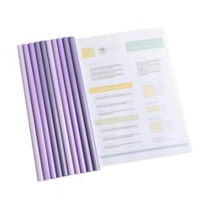 10Pcs Report Cover with Sliding Bar 60 Sheet Capacity Plastic Binder Paper Protector Report Folders with Clear Cover