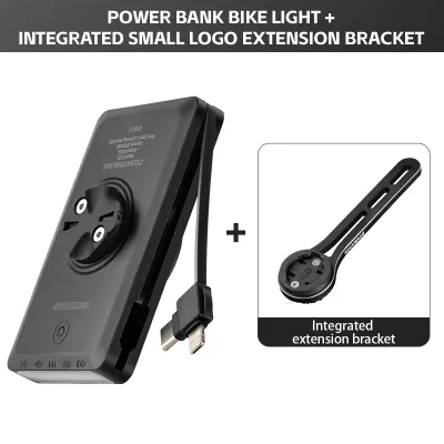 ROCKBROS Bicycle Headlight 5000mAh 6 Modes Cycling Front Light IPX6 Waterproof Type-C Rechargeable MTB Road Bike Power Bank Lights