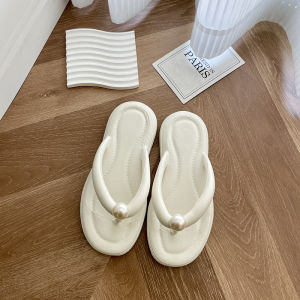 [Free Shipping] Simple And Elegant Pearl-Colored EVA Flip-Flops Perfect For Summer Beach Vacations WomenS Sandals