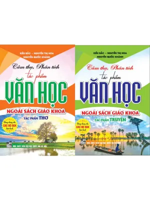 Sách - Combo Cảm thụ phân tích tác phẩm văn học ngoài sách giáo khoa tác phẩm thơ + tác phẩm truyện - HA