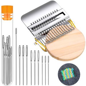 GURUNGMANI Quickly Makes Beautiful Stitching Wooden Speedweve Type Weave Tool Darning Machine Loom Small Loom Fun Mending Loom