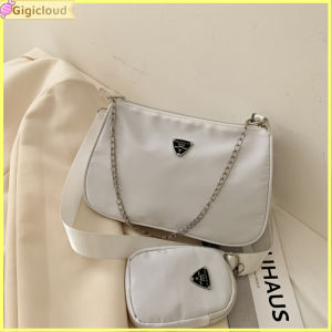 Gigicloud Women Solid Color Shoulder Bag With Small Bag Trendy Simple Crossbody Bag For Shopping