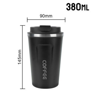 Bình Giữ Nhiệt 380ml/510ml Cốc Cà Phê Hai Lớp Bằng Thép Không Gỉ Cốc Xe Hơi Lớn Dày Cốc Giữ Nhiệt