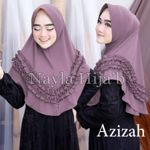 BISA COD-BEST SELLER Jilbab Instan Model Bergo Terbaru Kerudung Wanita Jersey Azizah Termurah dan Terlaris Nayla Hijab
