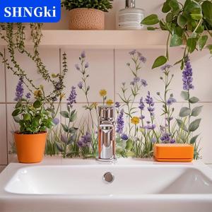 [COD] 🔥🔥🔥SHNGki Mô hình hoa tươi chìm khu vực nền tường Sticker Phòng tắm tường trang trí tự dính có thể tháo rời không thấm nước sáng tạo Sticker
