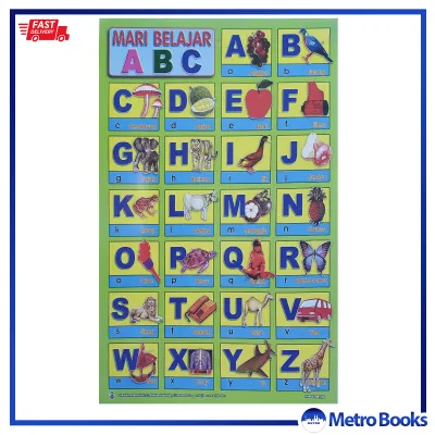 Poster Mari Belajar ABC (Poster Kanak-Kanak BM) (Poster Card Paper) (Sarjana Media) 🗺️