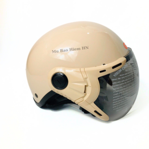 DANSHOP - Mũ Bảo Hiểm Chất Lượng - Giá Rẻ - Thời Trang Half-Head Helmet with Glasses for Men and Women Grs Plain Color Durable and Beautiful Size 54cm -58Cm