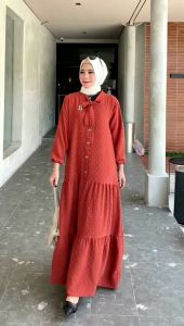GAMIS WANITA CRINCLE URAGIRI RUBI