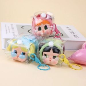 BEIBEI โปร่งใสโปร่งใส กระเป๋าสำหรับออกนอกบ้านตุ๊กตา crybaby ลูกบอลกลมกลม การเจาะทะลุสูง กระเป๋าพวงกุญแจ กระเป๋าเก็บฝุ่น crybaby PVC อะคริลิค กระเป๋าสำหรับจัดแสดงตุ๊กตาที่เย็น อุปกรณ์ตุ๊กตาผ้าฝ้าย