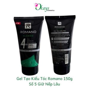 Gel vuốt tạo kiểu tóc Romano OK379 số 4 giữ nếp lâu số 6 giữ nếp siêu cứng hương nước hoa 150g