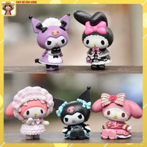 Bộ 5 Mô Hình Kuromi Sanrio Nhân Vật Hoạt Hình Yêu Thích Mô Hình Cao 7cm Decor Trang Trí Bộ Sưu Tập Yêu Thích