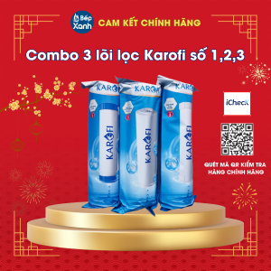 Combo 3 lõi lọc nước Karofi 123 - Hàng Chính Hãng