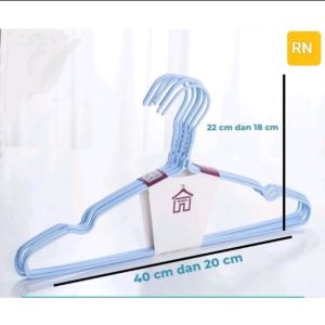 Gantungan Baju Model Kawat Anti Karat Terbaru Best Seller // Gantungan Baju Korea - Jemuran Baju Set ISI 10 PCS || Hanger Baju