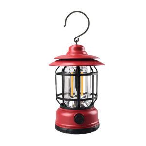 Portable portable travel waterproof LED camping light outdoor USB rechargeable multifunctional hanging tent light courtyard light retro emergency light