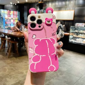 Xiaomi Redmi Note 14 13 12S 12 11 11S 10 9 9 9S 8 Poco C65 X3 Pro F3วินนี่เดอะพูห์ทาสีรูปหมีสตรอเบอร์รี่เคสโทรศัพท์