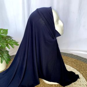 Jilbab Instan Dagu Malaysia Jersey / Hijab Bergo Dagu Malaysia Jersey Size L / Jilbab Inara Instan Malay Soft Ped Menutup dada Premium