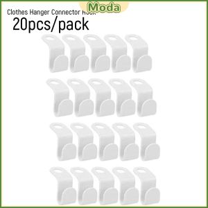 MO 20pcs/pack Clothes Hanger Connector Hooks Space Saving Wardrobe Closet Storage Holder Rack