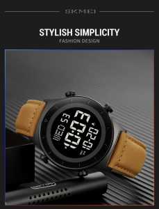 PENGIRIMAN INSTANT -- Jam tangan pria digital kulit waterresist skmei 2079 original