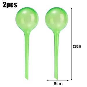 【Hibeautylife】2PCS Plant Watering Globe Rainbow Color Self Watering Glass Bulb Automatic Plant Waterer Insert Spike Garden Irrigation Supply