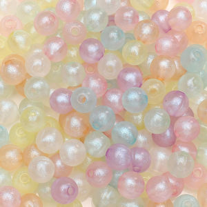 10-190PCS 6/8/10/12/14/16mm Acrylic nàng tiên cá đầy màu sắc hạt cườm tròn miếng đệm lỏng bóng hạt cho làm đồ trang sức vòng tay tự làm phụ kiện hoa tai