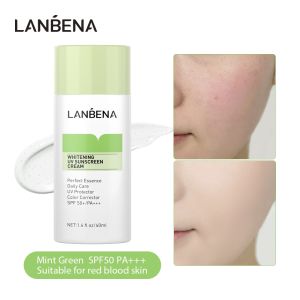LANBENA Sunscreen Cream Spf50+ /PA+++ Purple Whitening Uv Whitening Face Sunscreen SPF50+ UVA/UVB Clear Skincare Waterproof Sunblock 40ml