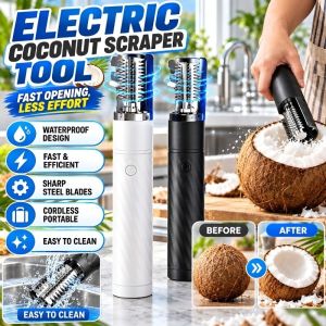 Electric Fish Scaler Coconut Scraper Portable Fish Scale Remover Easy To Use Home Kitchen Cleaning Tool