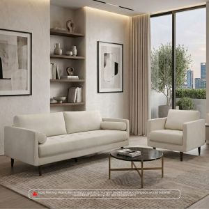 [FREE INSTALLATION] BETTY FURNITURE AURORA Luxury 1+3 Seater Sofa Set / Fabric Upholstery / Modern Classic Sofa Set
