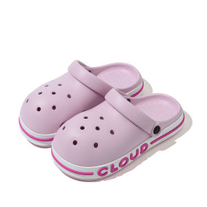 [Free Shipping] Thick-Soled High-Heeled Sandals For Women Perforated Shoes For Outdoor Wear Slip-On Beach Sandals Home Slippers WomenS Closed-Toe Slippers