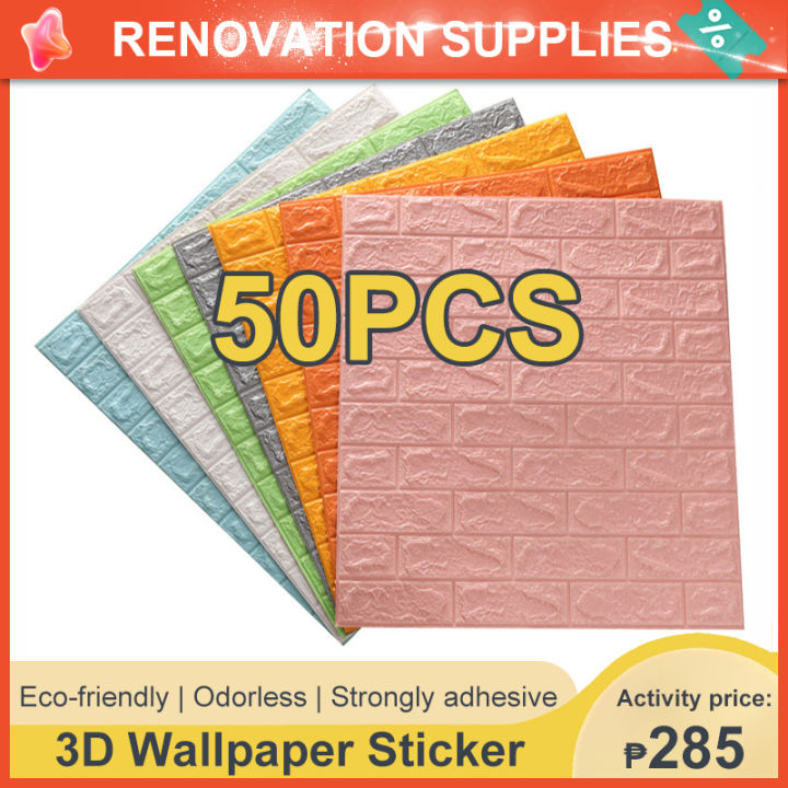 50pcs 3D wall paper sticker 35cm*38cm water proof room decoration