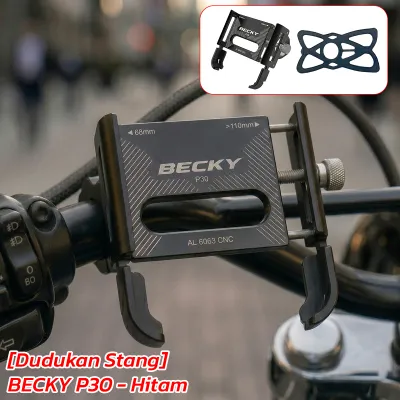 【Hadiah Gratis】GUB P30 Original Holder HP Motor Full Besi Alumunium Alloy Breket Tempat Handphone Dudukan Penyangga Tatakan Ponsel Di Stang Spion Sepeda Motor Ponsel Aluminium Aloy Holder Handphone Motor