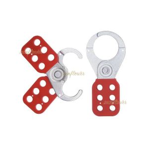 38mm Safety Lockout Hasp Red Aluminum Padlock 6 Hole Keyed Different Heavy Duty Lockout Kit